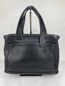 VTG Coach Bleeker Satchel Black Leather 9303 Top Handle Tote Made In USA Iconic - Picture 1 of 14