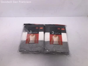 New Lot Of 4 Lebra 3-Packs White Gray Cotton Mens Tank-Tops Size XL Sealed - Picture 1 of 6