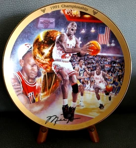 Michael Jordan “1991 Championship” Limited Edition Plate - Picture 1 of 6