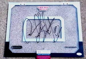 DENNIS RODMAN SIGNED Backboard JSA COA CHICAGO BULLS Basketball - Picture 1 of 3