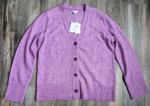 NUEVO CON ETIQUETAS J. Jill Cárdigan Púrpura Suéter Para Mujer Talla Mediana Cuello en V NUEVO Púrpura - Imagen 1 de 7