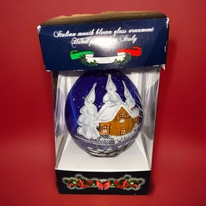 Gilardoni Fausto Mouth Blown Hand Decorated 7” Bellagio Christmas Ornament Italy - Picture 1 of 15