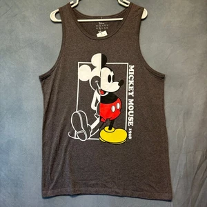 Disney Mickey Mouse Tank Top Large Graphic Print Men's Summer Beachy Sleeveless - Picture 1 of 9