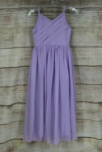 Youth Girls Size 10 Long Formal Fit & Flare Sleeveless Dress Lilac Purple - Picture 1 of 5