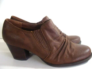 Baretraps “Reagen” 9 M Ankle Booties Brown Synthetic Slip On Heel Women's Shoes - Picture 1 of 8