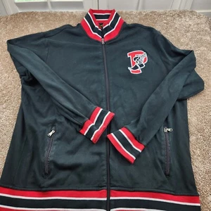 Polo Ralph Lauren Track Jacket XL Black Varsity Letterman P Wing Full Zip - Picture 1 of 5
