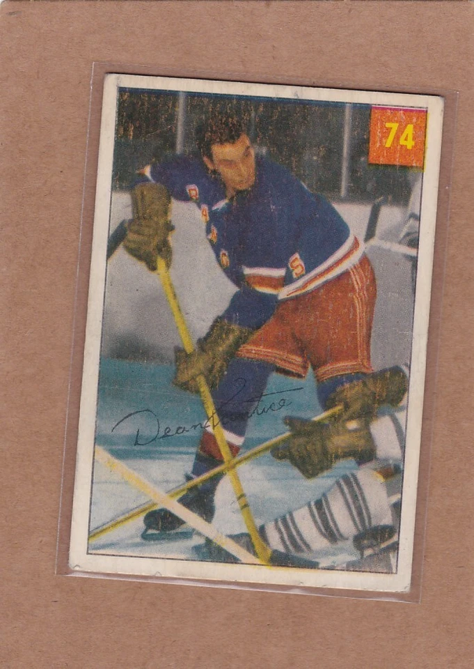 1954-55 PARKHURST HOCKEY DEAN PRENTICE ROOKIE #74 RANGERS VG/VGEX *A34921 - Image 1 of 1