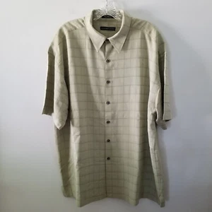 Geoffrey Beene Rayon Soft | Green Pinstripe Button Down Shirt Men's XL - Picture 1 of 7