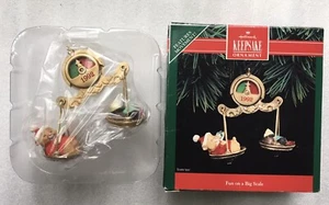 Hallmark Keepsake Ornament "Fun On A Big Scale" Hamster Dated 1992 QX5134 - Picture 1 of 2