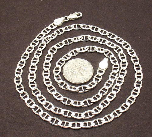 GUCCI Collana catena maglia ancora marinaio massiccio da uomo 4 5 mm vero argento sterling