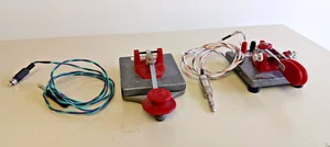 Ham Key Straight Key and Iambic Paddles *With Wires* Nice! - Zdjęcie 1 z 7