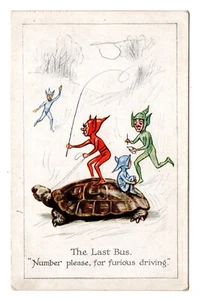 IN PIXIE LAND SERIES "THE LAST BUS" TORTOISE - Picture 1 of 2