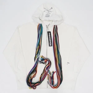 Phenomenon Mastermind Sudadera con Capucha Cremallera XL Blanco Multicolor Pullover con Cordón JAPÓN NUEVO - Imagen 1 de 7