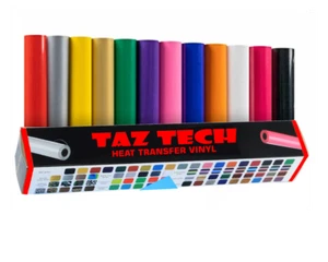 HEAT TRANSFER VINYL Roll Iron on HTV 12"x12 8ft 20ft 30 50 for Cricut,Silhouette - Picture 1 of 11