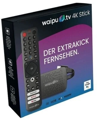 waipu.tv 4K TV Stick  Inkl. Fernbedienung mit Schnellwahltasten WLAN HDMI 4K HDR - Bild 1 von 4