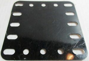 Meccano - 194 Flexible Plastic Plate Black 5 x 5 - Original Used Few Marks - 2nd