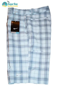 New NIKE Unisex GOLF Shorts Plaid M Age 10-12 Years - Picture 1 of 2