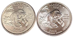 # C572 ALASKA STATEHOOD QUARTERS, P & D from MINT ROLLS - Picture 1 of 2