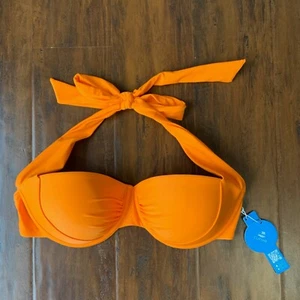 NUEVO CON ETIQUETAS CUPHE Top de Bikini Acolchado Halter Elástico Naranja W5436 WMNS Talla M - Imagen 1 de 7