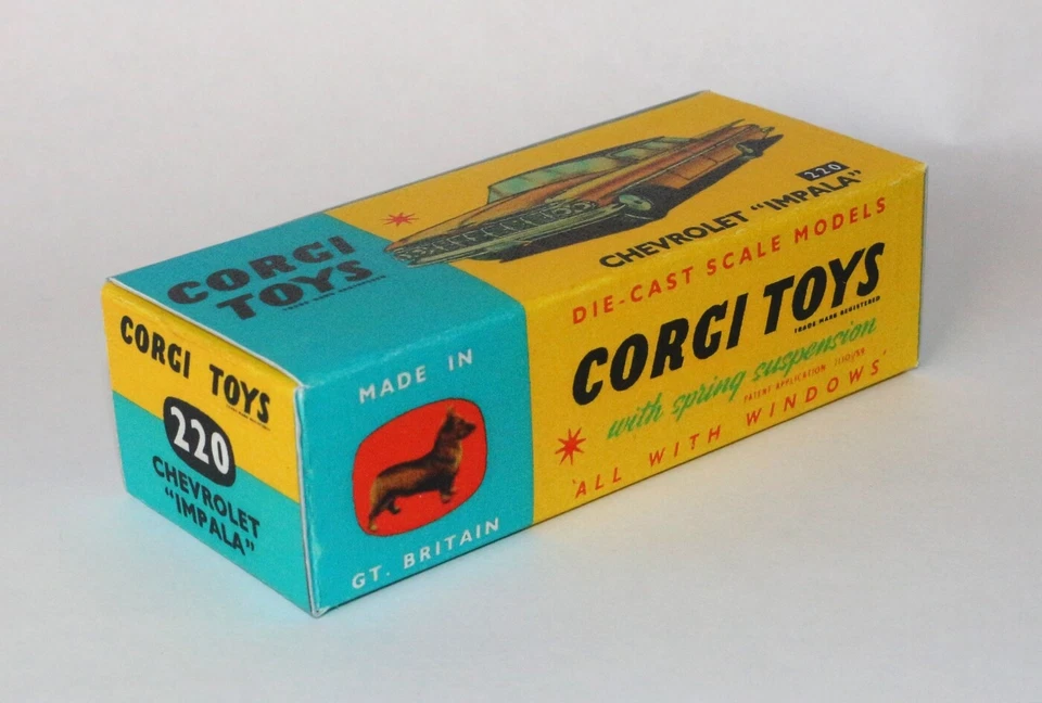 Corgi toys boîte box repro 220 chevrolet impala
