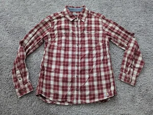 Carhartt Button Up Shirt Boys Youth Small (4/6) Red Plaid Flannel Long Sleeve - Picture 1 of 10