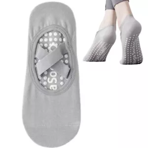 Women Yoga Socks Non-Slip Grip Pilates Dance Socks Sport Fitness Breathable Soft - Picture 1 of 12