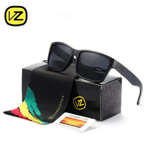Von Zipper Sunglasses Sport Polarized Men Black Square Frame Elmore Style UV400.