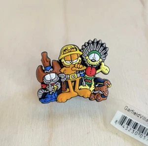 AUTHENTIC Garfield Village People Jibbitz Shoe Charm 4 Crocs. 1st Generation NWT - Picture 1 of 3