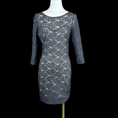 Minivestido de encaje elástico negro talla MEDIANO Mystic vintage Foto 1 de 4