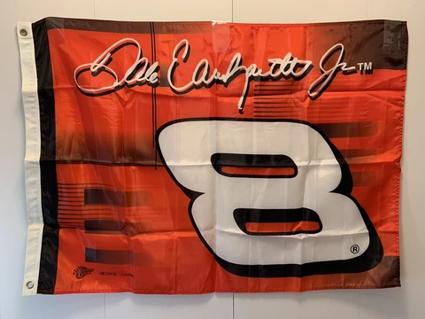 Dale Earnhardt Jr. #8 NASCAR Racing Logo Emblem Banner Flag by Action Sports Cover