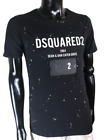 Dsquared2 T-shirt Noir Blanc Homme Top Occasion Manche Courte Col Rond Taille XL
