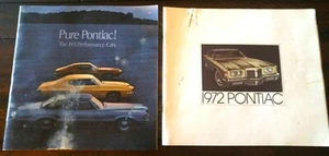 SET OF TWO (2) VINTAGE PONTIAC SALES BROCHURES 1971 & 1972 - RARE - Picture 1 of 12