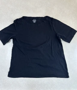 Chico's Ultimate Tee, black, short sleeve, size 2 (large) - Picture 1 of 5