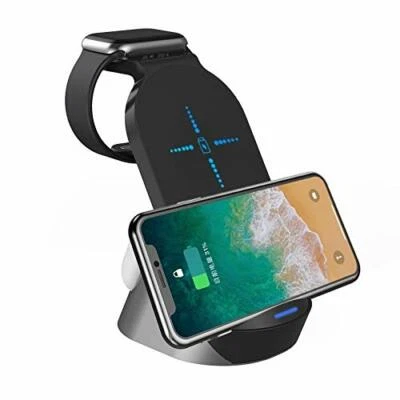 3 in 1 Quick Wireless Charger for iPhone, Apple Watch, Samsung 15W/10W/7.5W/5W - Image 1 of 4