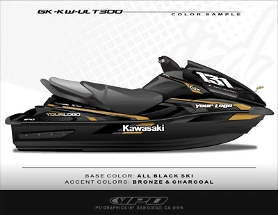 Kit de gráficos de diseño IPD KW para Kawasaki Ultra 300 y 310 Foto 1 de 4