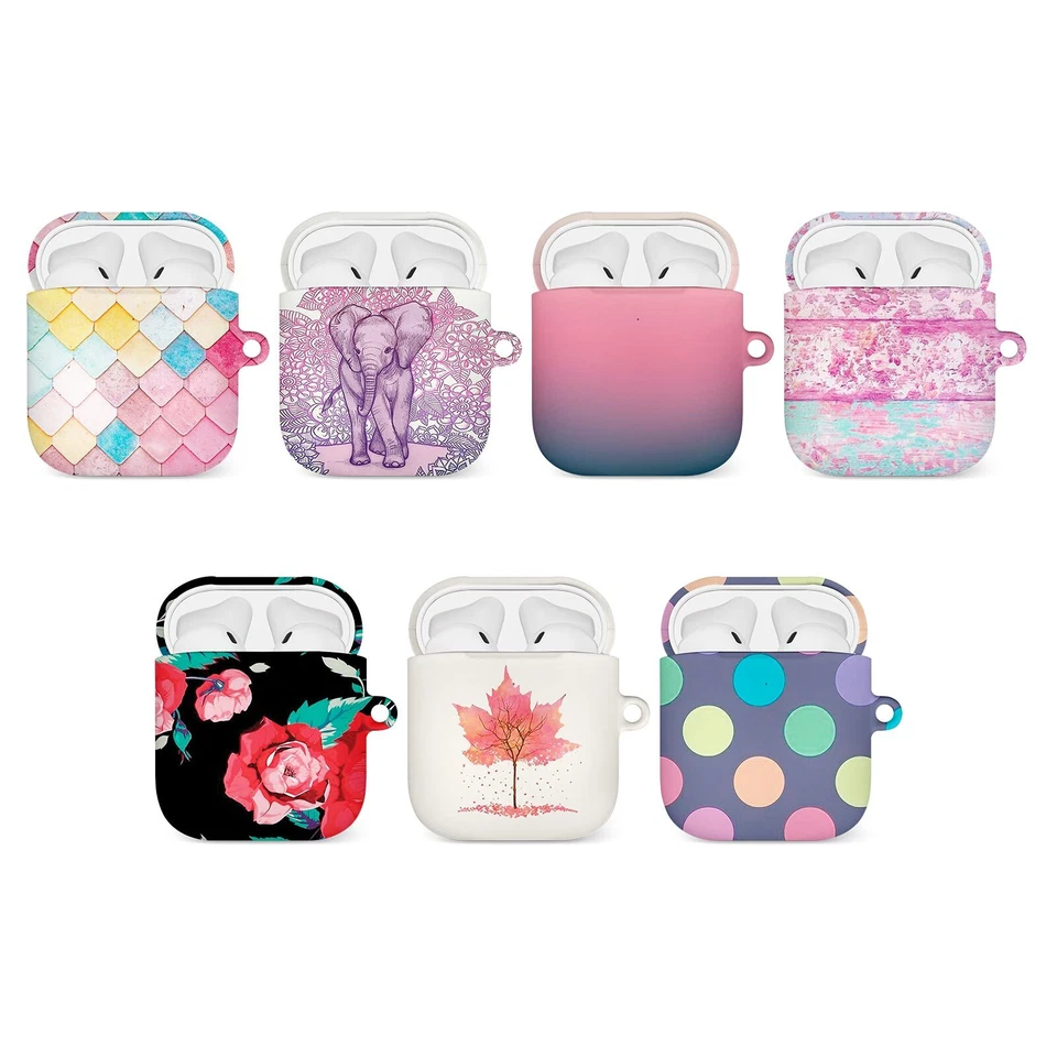 CASE FOR AIRPODS 1 2 3 PRO COVER HARD SHELL ROSES COLOURFUL DOTS - Image 1 of 1
