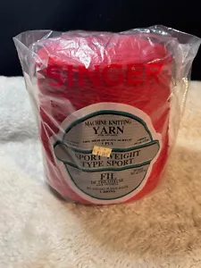 Singer Hand Knitting Machine Yarn Cone Red 1815 yards New - Picture 1 of 2