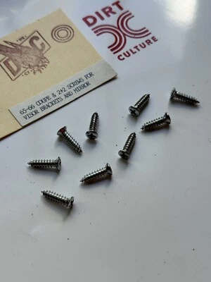 Nuevo de Lote Antiguo Ford Mustang 1965 1966 Cupé y 2+2 Soportes de Visera y Espejo KIT DE TORNILLOS EE. UU. MFG Foto 1 de 4