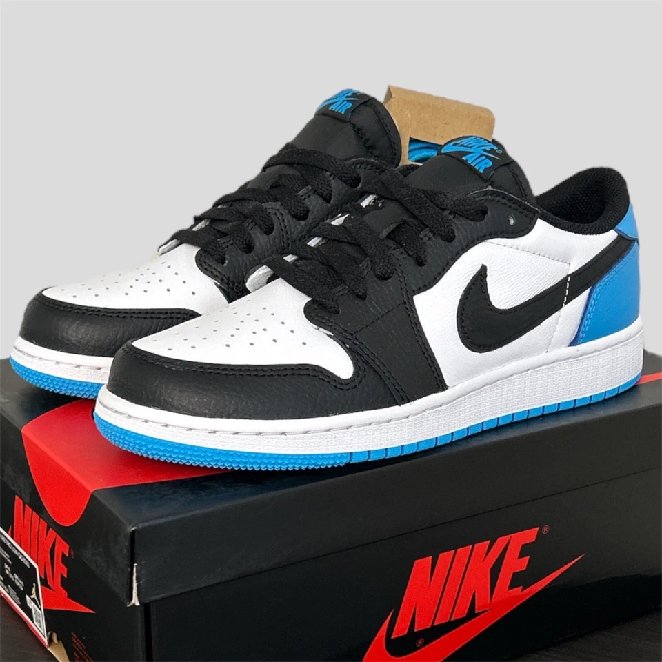 Talla 6.5Y/8W Nike Air Jordan 1 Retro Bajo OG Polvo Oscuro Azul UNC GS CZ0858-104 Foto 1 de 4