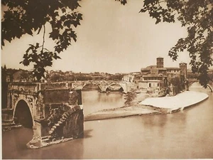 Isla del Tíber Basílica de San Bartolomé Roma Italia 1925 Kurt Hielscher - Imagen 1 de 2
