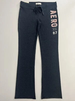 Calça de moletom Aeropostale Aero 87 feminina azul marinho fit & flare slim fit XS S M L XL XXL - Imagem 1 de 4