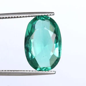 8 Carat Oval Shape Dark Green Color Lab Created Amethyst Gemstone For Earring - Picture 1 of 5