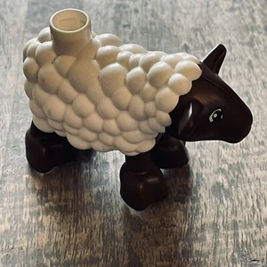 Lego Duplo OVEJA BLANCA para GRANJERO Animal Zoo - Imagen 1 de 2