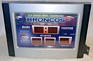 Denver Broncos NFL Football Clock Scoreboard Alarm Time Date Temp Vtg Works Digi - Picture 1 of 7