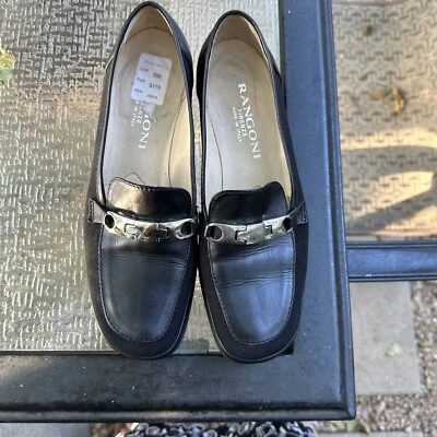 Rangoni Black Silver Buckle Loafers Woman’s Size 6.5B - Image 1 of 4