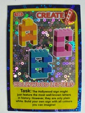 Lego Create The World Incredible Inventions Trading Card # 120 Hollywood Letters