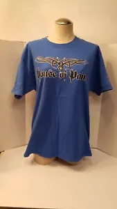 House Of Pain Mens T Shirt Large Short Sleeve Blue With Black Tribal Graphics - Picture 1 of 6