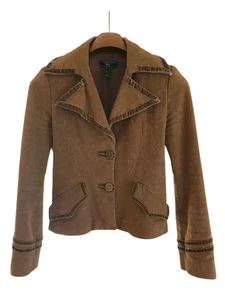 Womens Brown Mid Length MNG Mango Jacket. Size 10.UK Size 38 Euro. - Picture 1 of 3