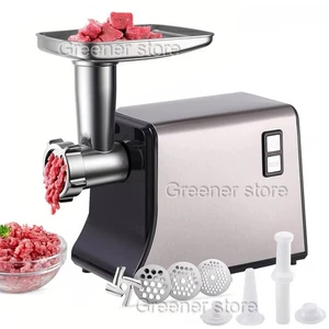 Tritacarne 3200W + Accessori Salsiccia, Acciaio Inox, Riempi-Carni Professionale - Foto 1 di 14