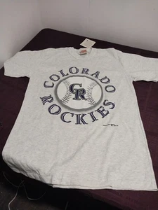 Vintage Colorado Rockies T-Shirt 1993 MLB Merchandise Baseball Größe M grau  - Bild 1 von 8